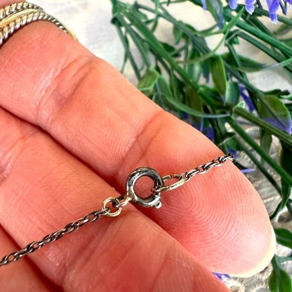 Vintage Diamond Cut Sterling Eagle Pendant Necklace Unisex - Picture 4 of 6